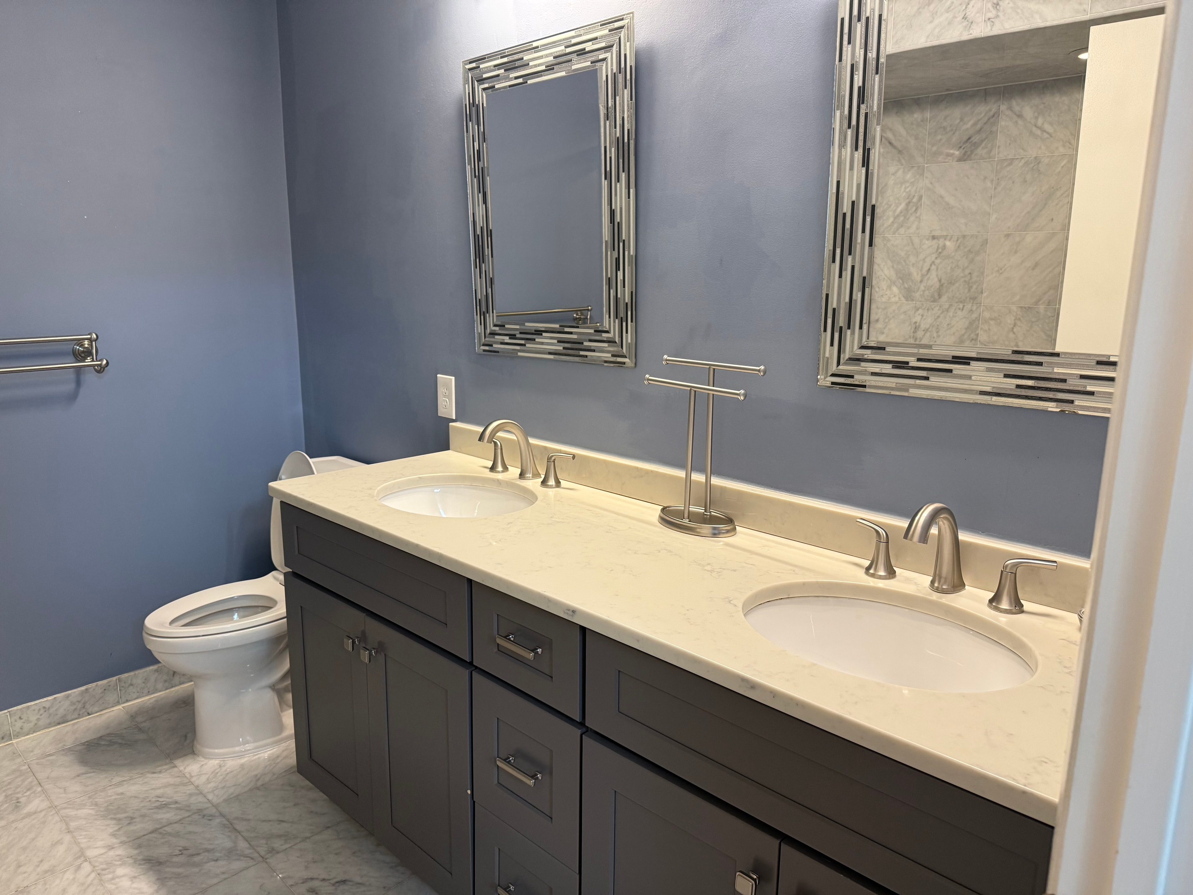 Sparkling master bathroom double vanity — YMK Home Sparkle